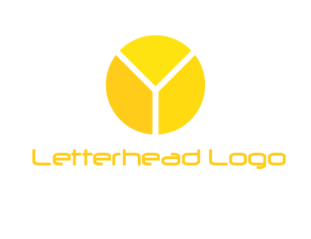 Letter Y forming pie chart logo