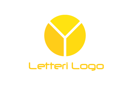 Letter Y forming pie chart logo