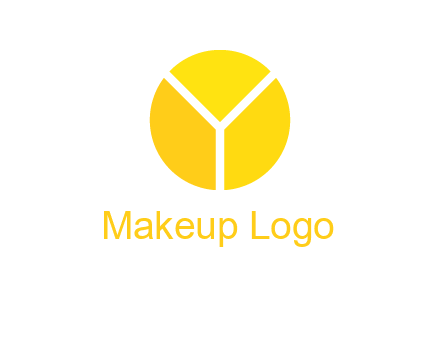 Letter Y forming pie chart logo