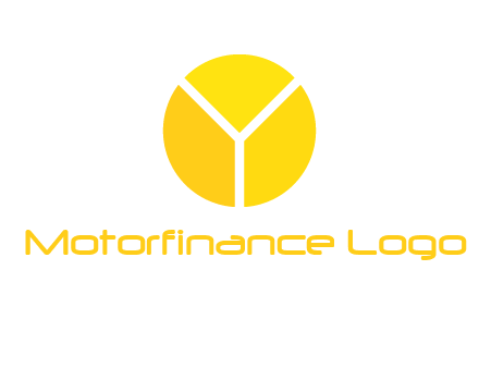 Letter Y forming pie chart logo