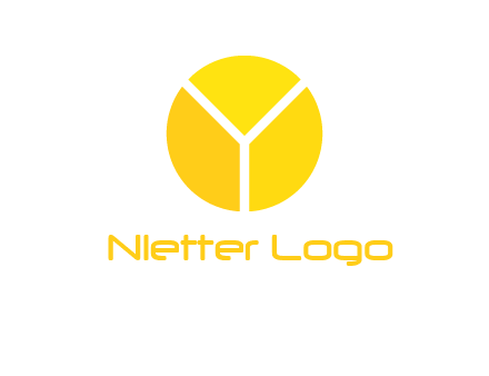 Letter Y forming pie chart logo