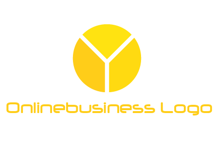 Letter Y forming pie chart logo