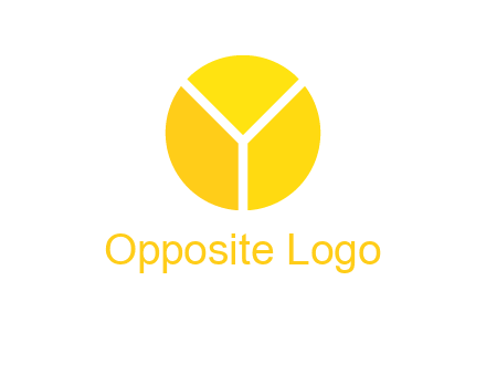 Letter Y forming pie chart logo