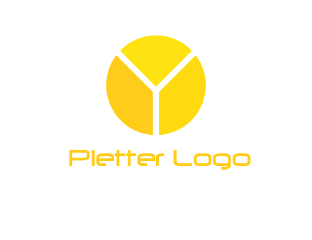 Letter Y forming pie chart logo