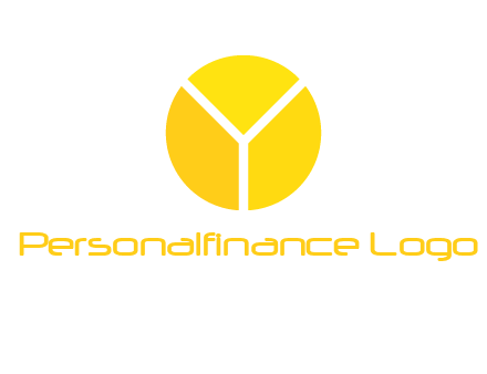 Letter Y forming pie chart logo