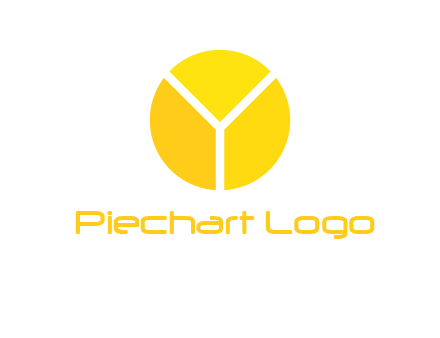 Letter Y forming pie chart logo