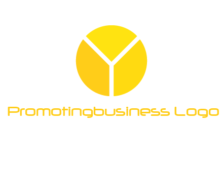 Letter Y forming pie chart logo