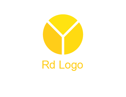 Letter Y forming pie chart logo