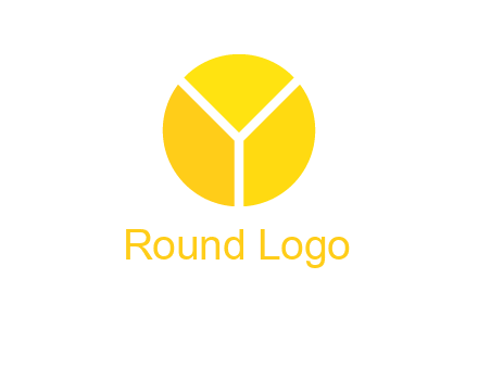 Letter Y forming pie chart logo