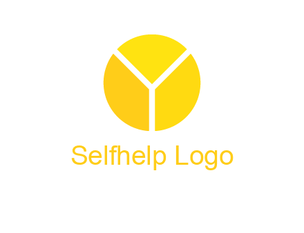 Letter Y forming pie chart logo