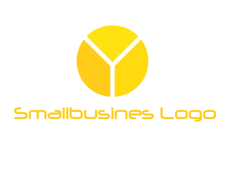 Letter Y forming pie chart logo