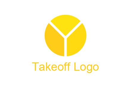 Letter Y forming pie chart logo
