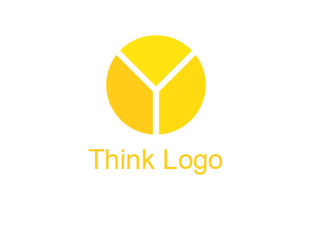 Letter Y forming pie chart logo
