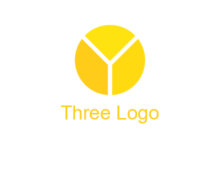 Letter Y forming pie chart logo