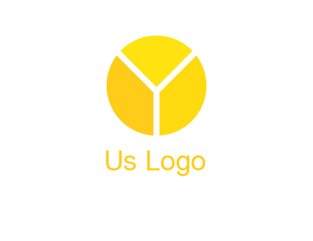 Letter Y forming pie chart logo