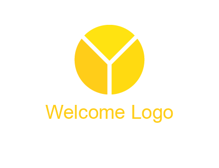 Letter Y forming pie chart logo