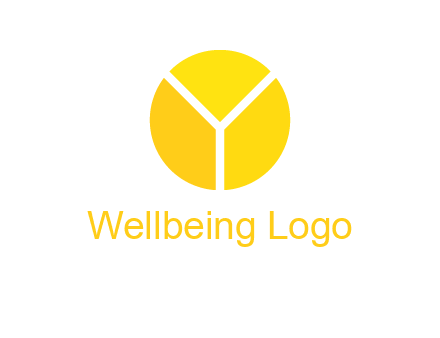 Letter Y forming pie chart logo