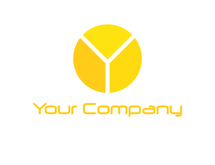 Letter Y forming pie chart logo