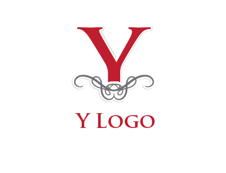 Letter Y with ornament logo