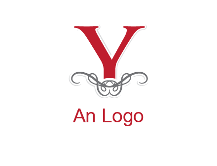 Letter Y with ornament logo