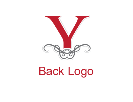 Letter Y with ornament logo
