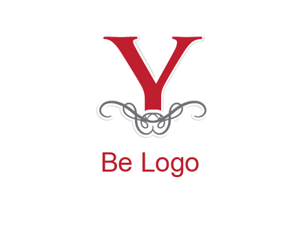 Letter Y with ornament logo