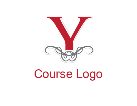 Letter Y with ornament logo