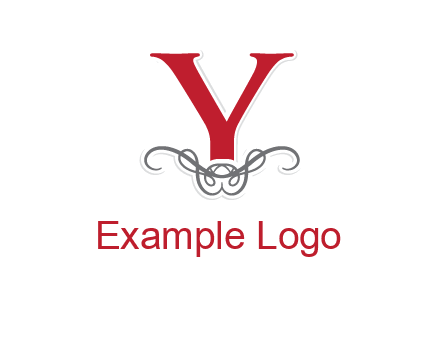 Letter Y with ornament logo
