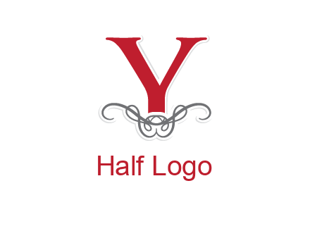 Letter Y with ornament logo