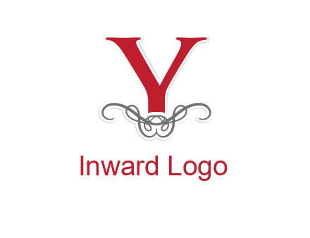 Letter Y with ornament logo