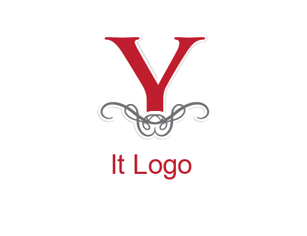 Letter Y with ornament logo