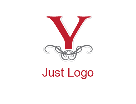 Letter Y with ornament logo