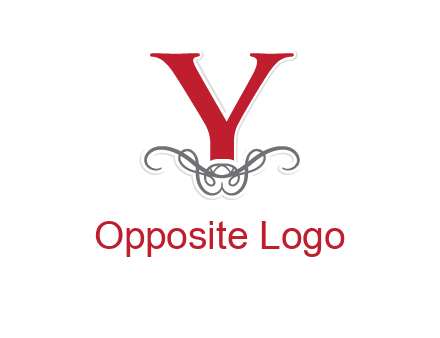 Letter Y with ornament logo