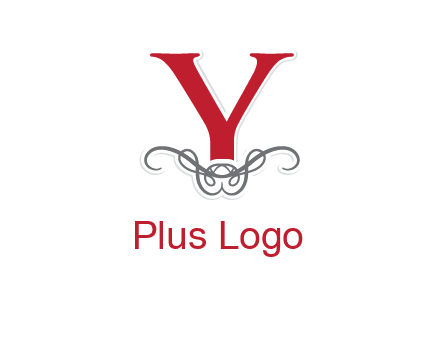 Letter Y with ornament logo