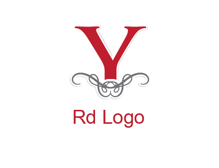 Letter Y with ornament logo