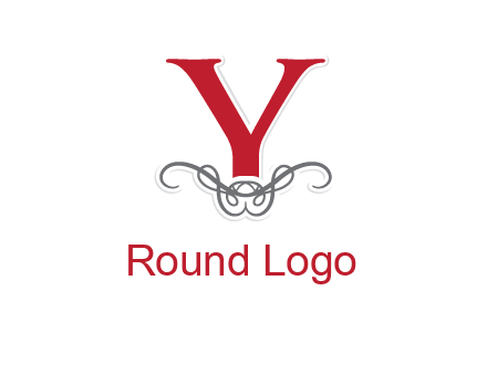 Letter Y with ornament logo