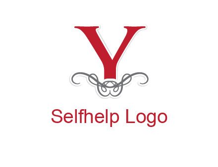 Letter Y with ornament logo