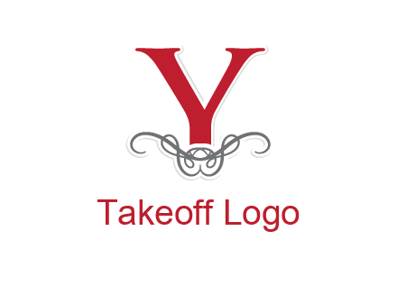 Letter Y with ornament logo