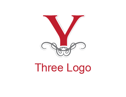 Letter Y with ornament logo
