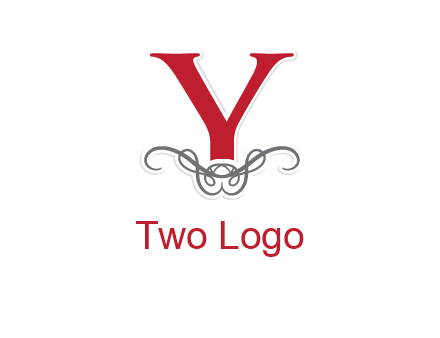 Letter Y with ornament logo
