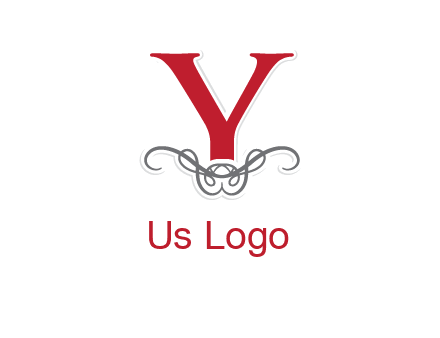 Letter Y with ornament logo