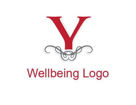 Letter Y with ornament logo