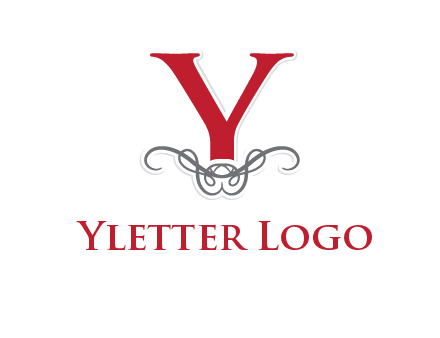 Letter Y with ornament logo
