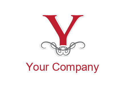 Letter Y with ornament logo