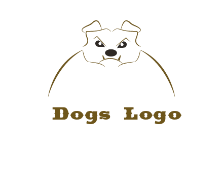 outline of bulldog head logo
