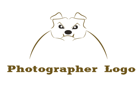 outline of bulldog head logo