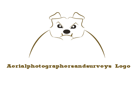 outline of bulldog head logo