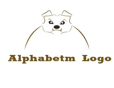 outline of bulldog head logo