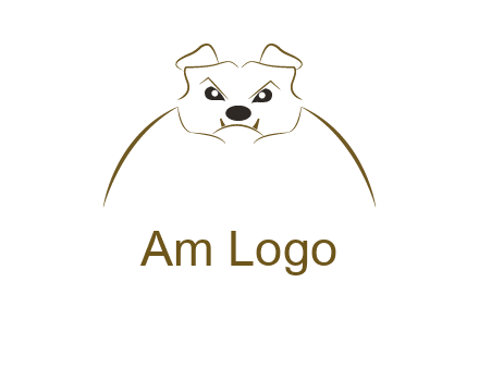 outline of bulldog head logo