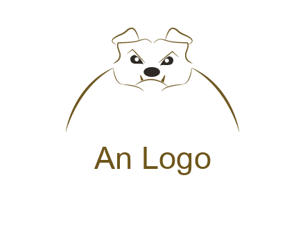 outline of bulldog head logo